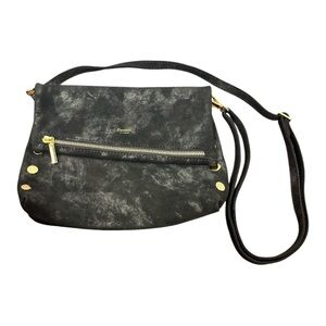 Hammitt  Brown Suede Crossbody Gold Tone Hardware Red Interior EUC